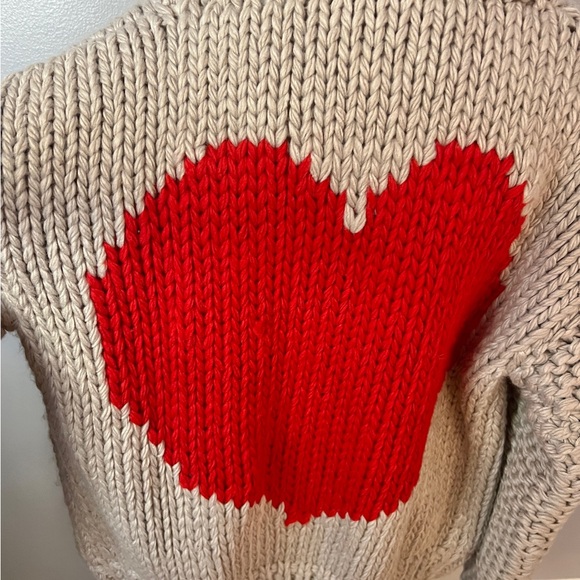 NWT NEW CHICWISH Key to My Heart Open Cardigan Chunky Knit Sweater HANDMADE XS - Picture 9 of 13